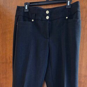 Anne Kline Women's Black w/ Gold Buttons Dress Pants Size 8P